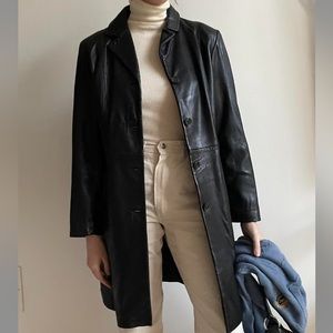 COPY - Leather blazer coat